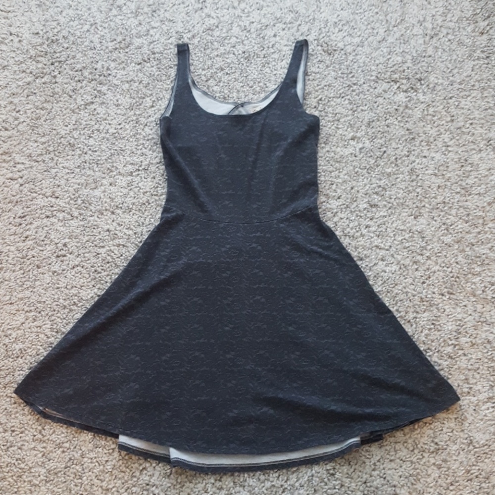 Hollister floral print open back cotton dress M